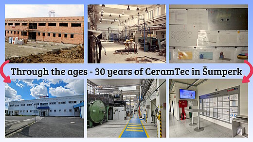 Image comparisons - the CeramTec Sumperk site in the Czech Republic 30 years ago and today