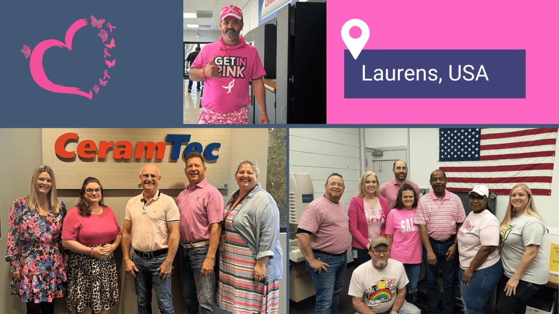 Pink Ribbon Action Day 2024 at CeramTec in Laurens, USA
