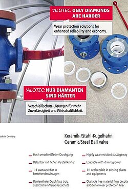 Titelseite der Verschleißschutz Kugelhahn Broschüre 