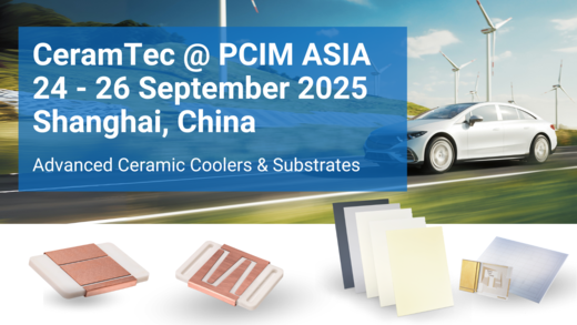 Flyer for CeramTec's trade fair appearance at PCIM Asia 2025 in Shanghai, China