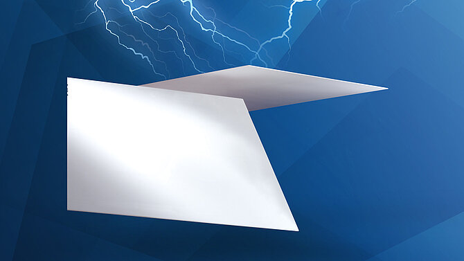 Zirconia reinforced alumina substrates in front of a flash.