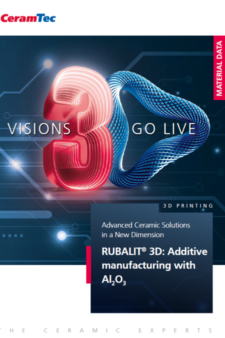 Cover page of the brochure Additive manufacturing with Al2O3