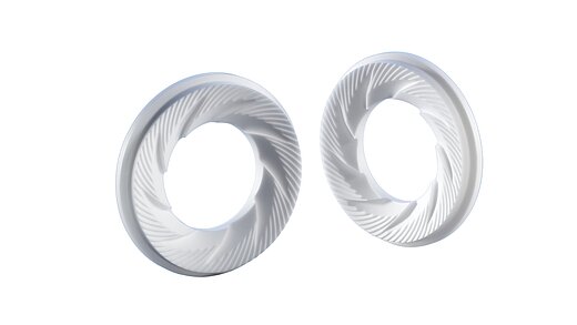 Deux disques à café en céramique blanche