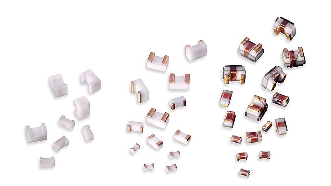 Corps céramiques métallisés pour inductances électriques