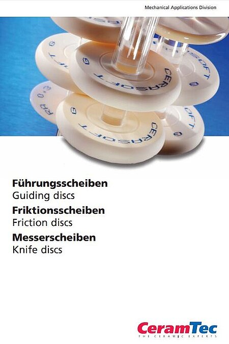 Titelblatt Katalog Führungsscheiben - Friktionsscheiben - Messerscheiben
