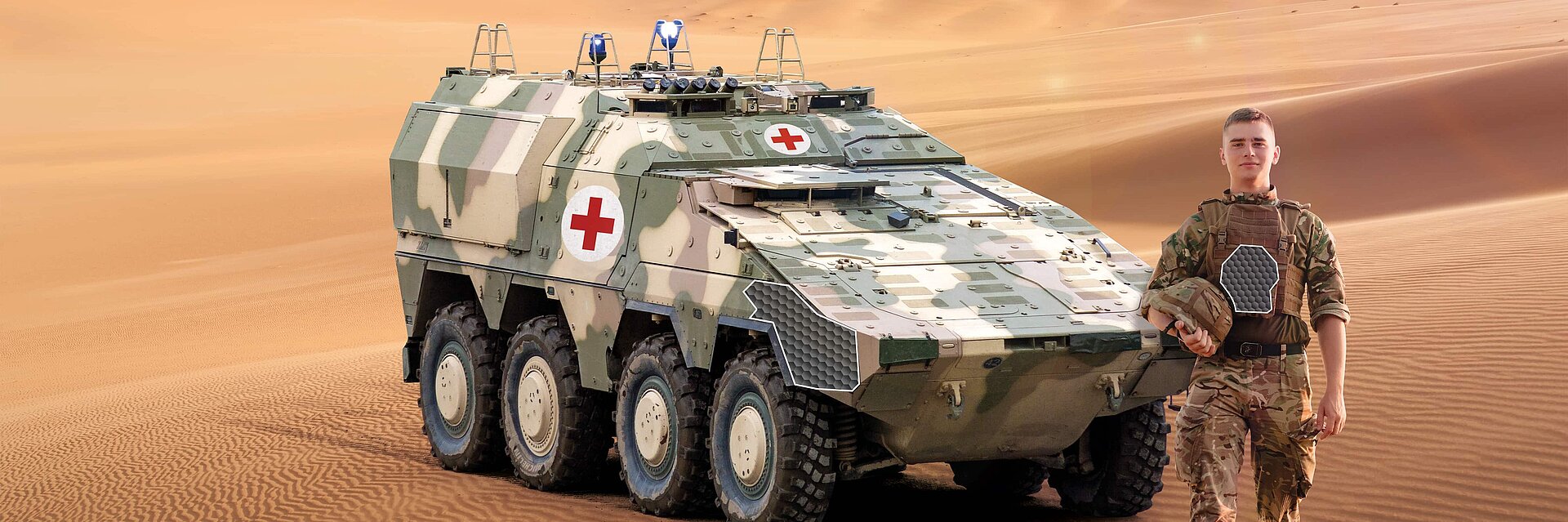 Panneaux pour véhicules de protection