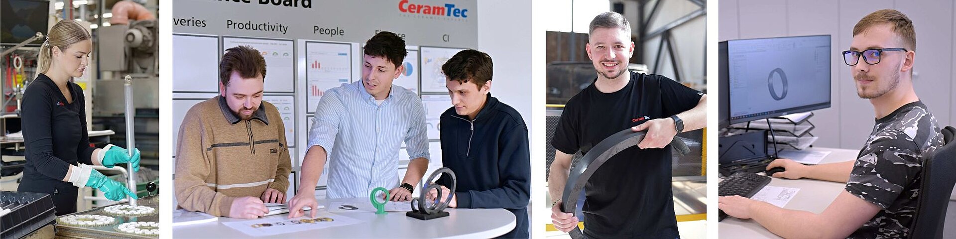 Nahlédnutí do čtyř různých pracovních oblastí u CeramTec v Šumperku