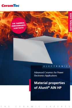 Page de couverture de la brochure sur les substrats en nitrure d'aluminium