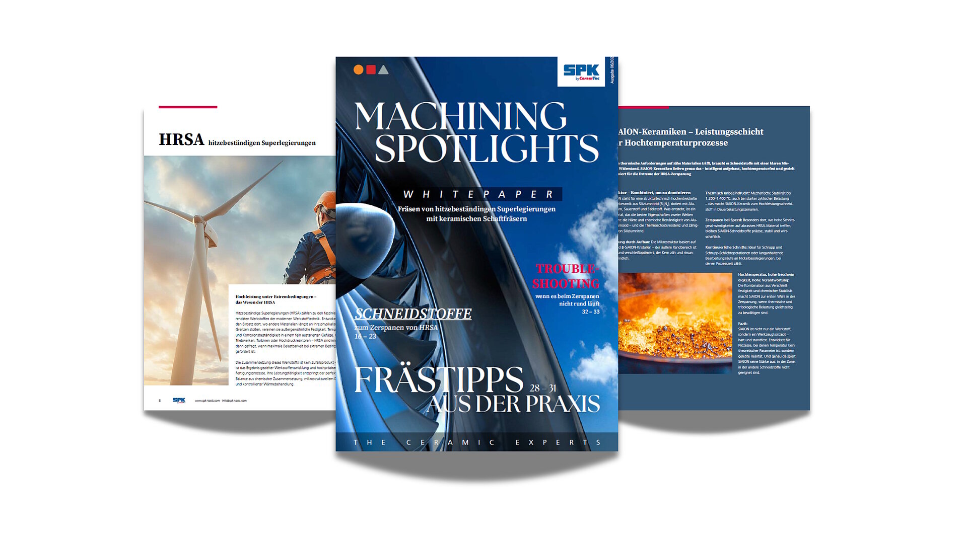 Aperçu du livre blanc SPK « Machining Solutions » (Solutions d'usinage) pour le fraisage de l'acier HRSA avec des fraises en bout