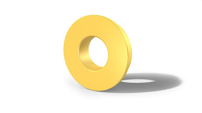 Douille isolante jaune pour un étrier de frein de CeramTec