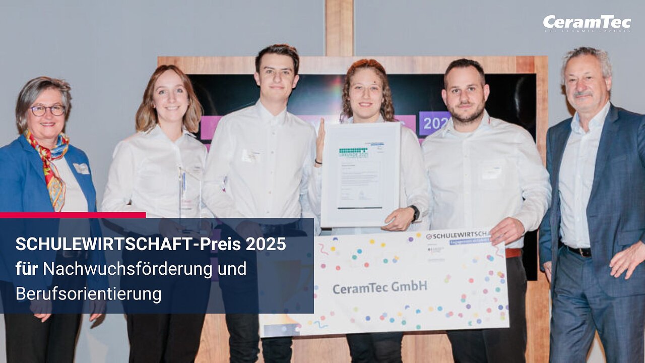 Preisverleihung des SchuleWirtschaft Preis 2025 an CeramTec mit Ausbildungsleiter Sammy Frey