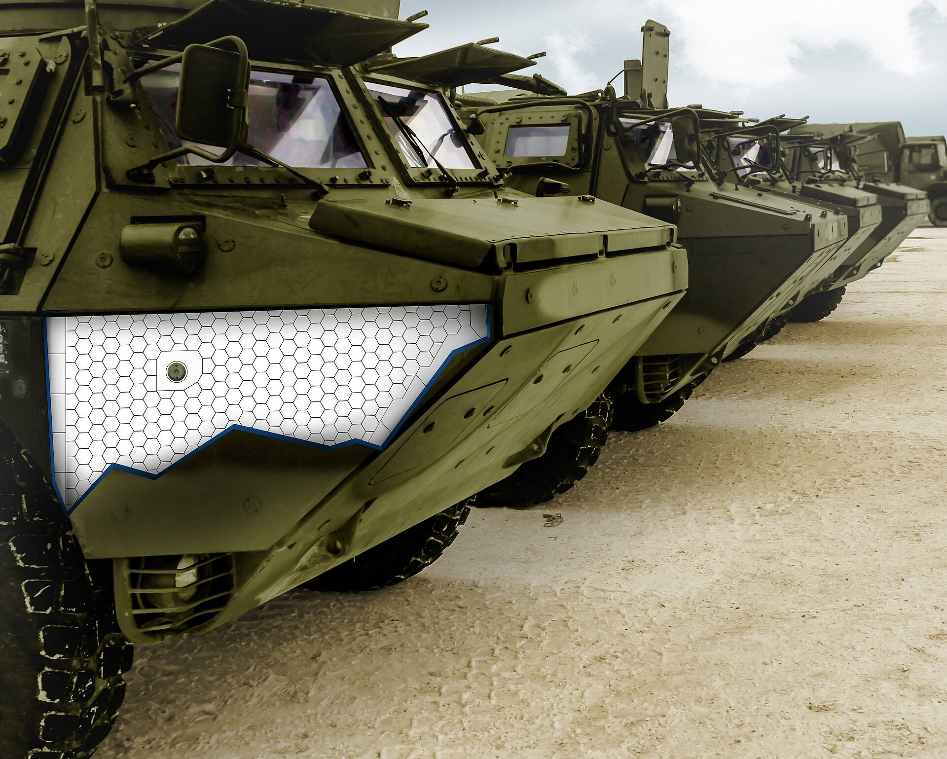 armored military vehicles