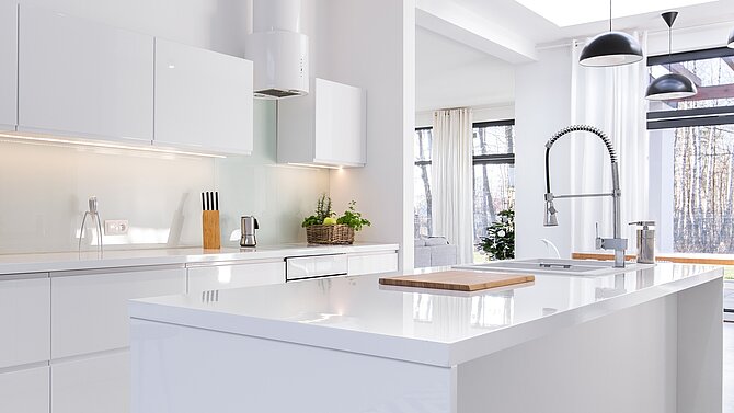 Aperçu d'une cuisine blanche