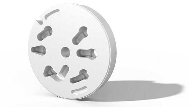 Disque sanitaire en oxyde d'aluminium blanc