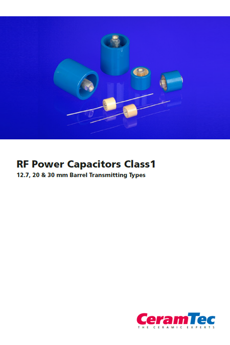 Cover page of the RF Power Capacitors brochure
