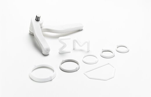 Verschiedene weiße Salzkerne für die Gießereitechnik