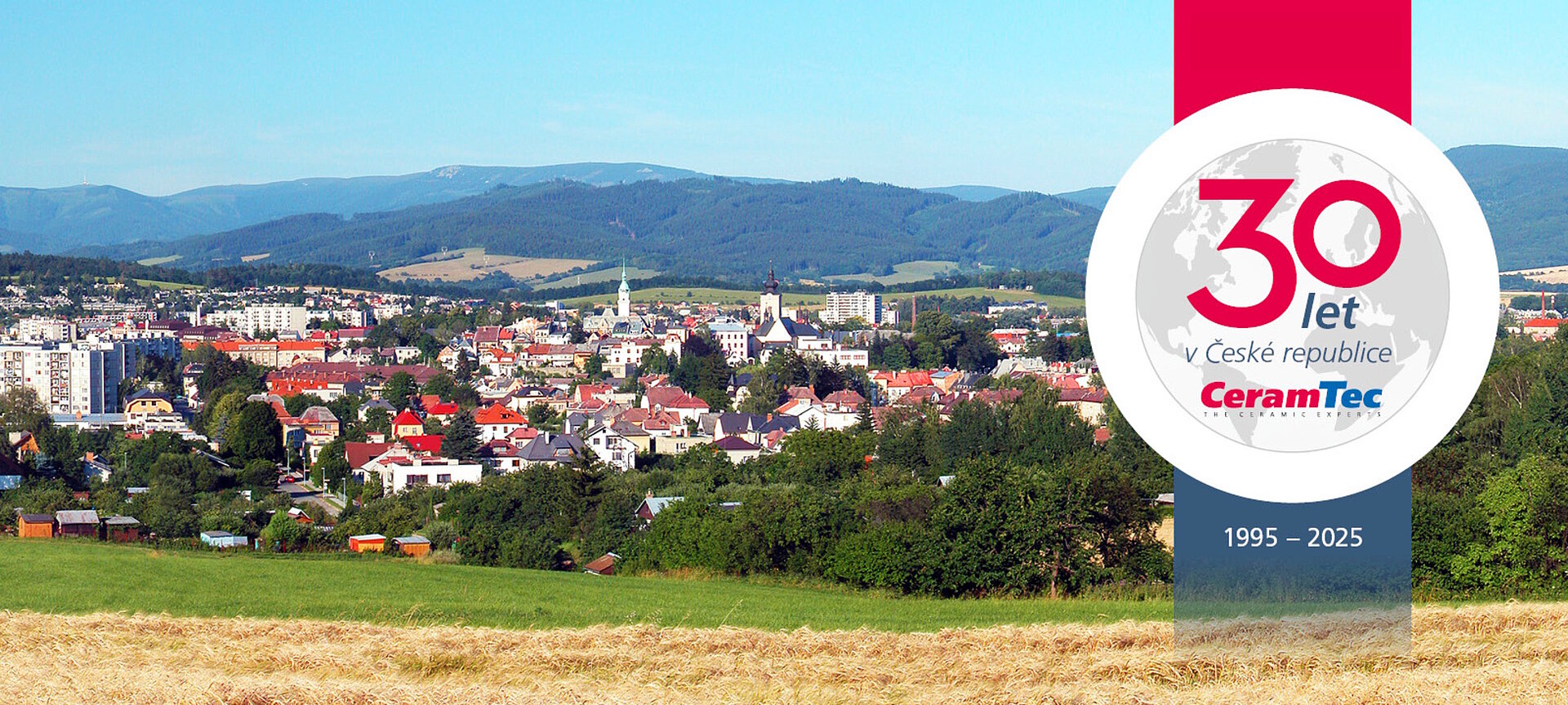 Titulní strana k 30 letům společnosti CeramTec Česká republika v Sumperku