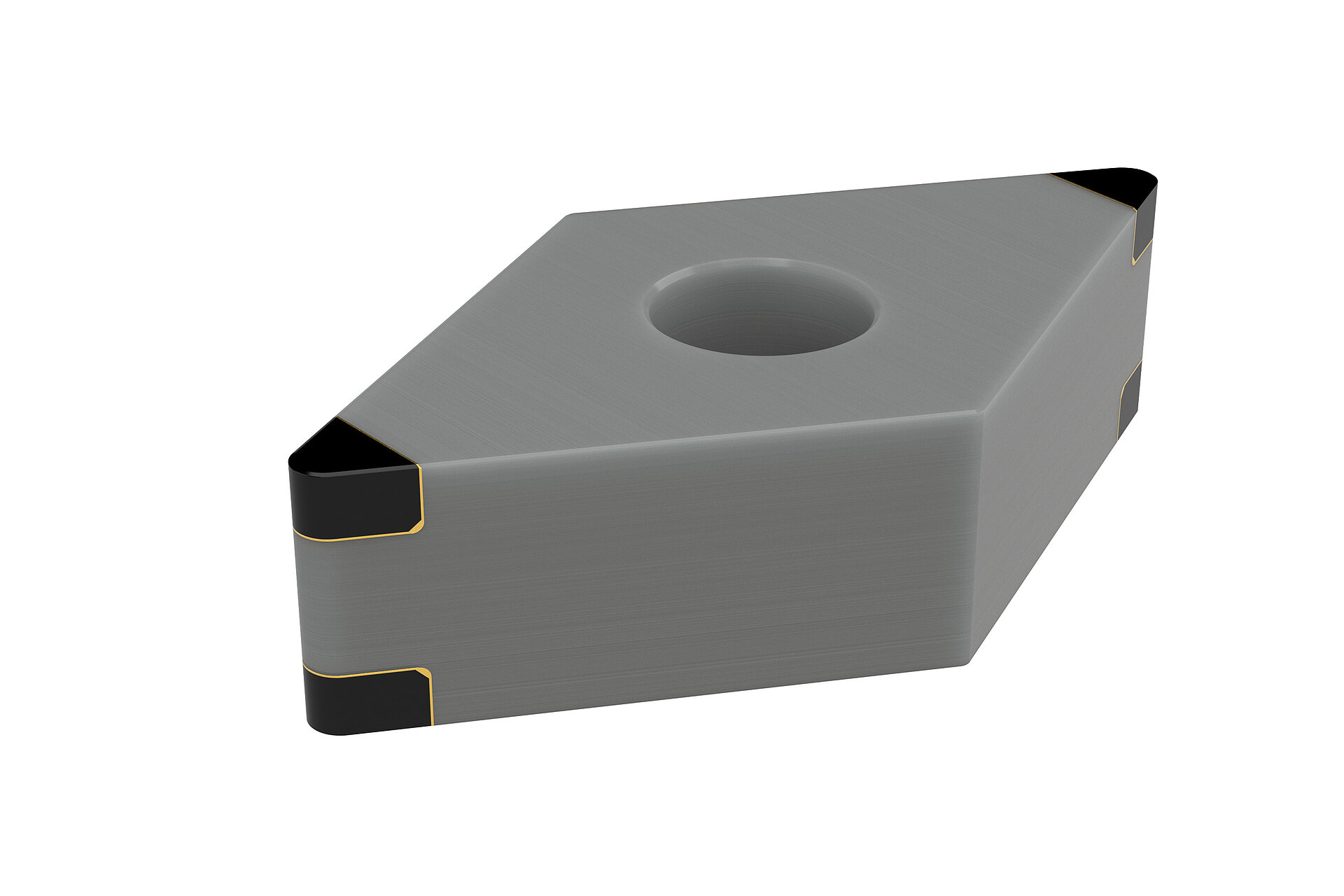 Ceramic substrate for corner-mounted CBN inserts