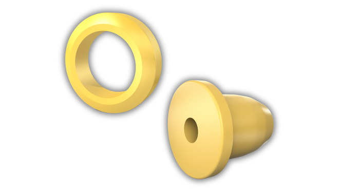 Palier et soupape de volet d'échappement, jaune, en zircone
