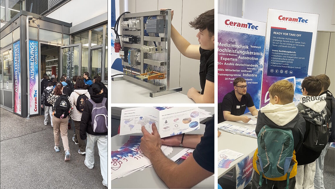 Eindrücke vom Tag der Offenen Ausbildung 2025 bei CeramTec am Hauptsitz Plochingen