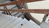 View of a staircase on the construction site
