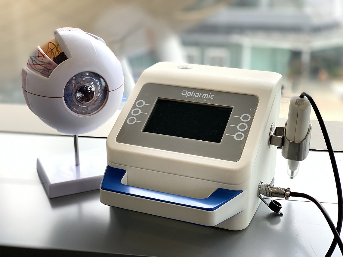 Dispositif Opharmic pour l'administration non invasive de médicaments